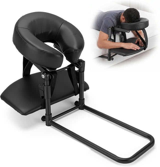 Adjustable massage bed headrest kit Black with Pad - image 1