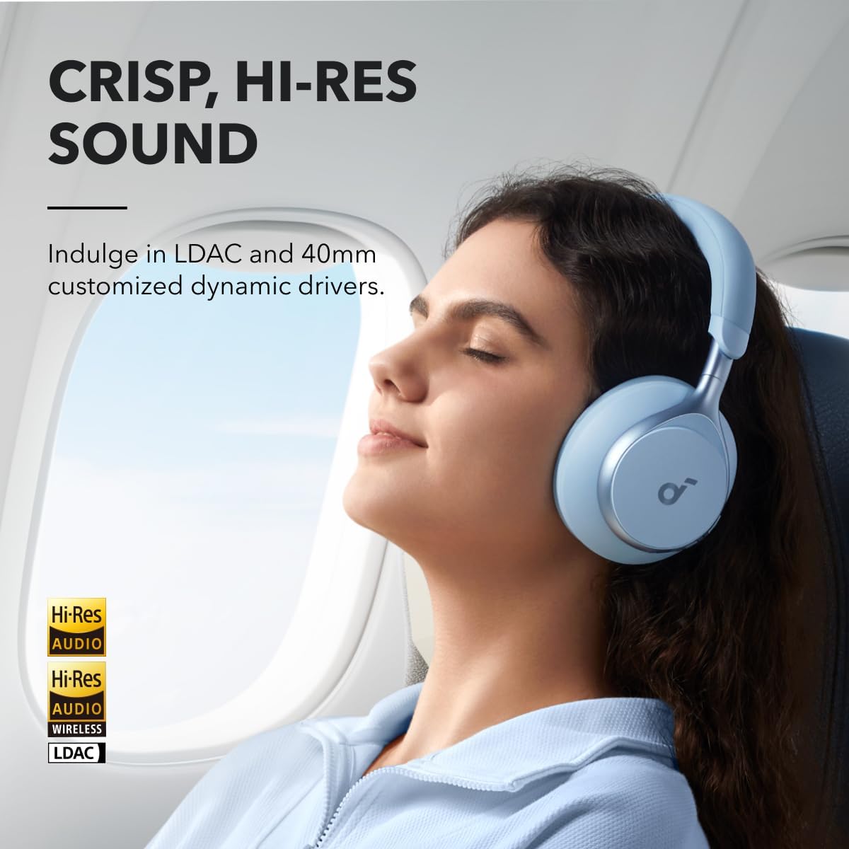 Adaptive ANC Over-Ear Wireless Headphones – 40H Playtime