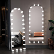 160 × 60 cm Arched Full-Length Mirror with 24 LED Bulbs