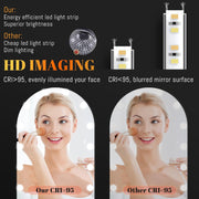 160 × 60 cm Arched Full-Length Mirror with 24 LED Bulbs