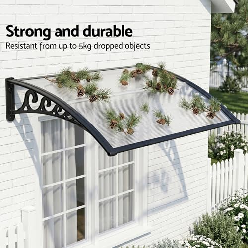 0.8 × 1 m Transparent Outdoor Window & Door Awning – UV & Rain Protection