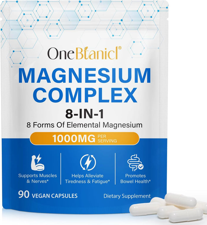 8-in-1 Magnesium Complex – 90 Vegan Capsules