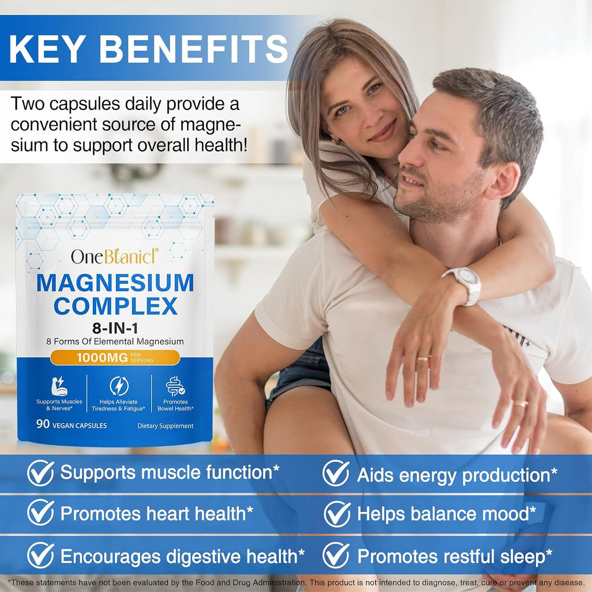 8-in-1 Magnesium Complex – 90 Vegan Capsules