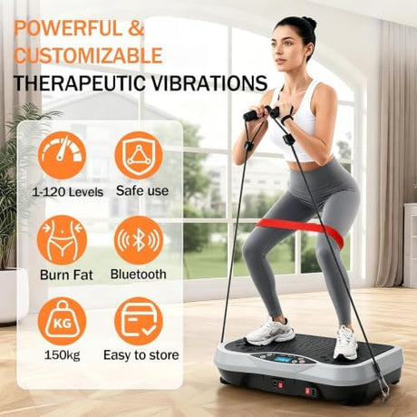 Vibration plate controls and display