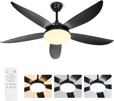 52-Inch Smart RGB Ceiling Fan with 6 Speeds & Reversible DC Motor