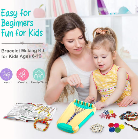 Blue friendship bracelet making kit image 2