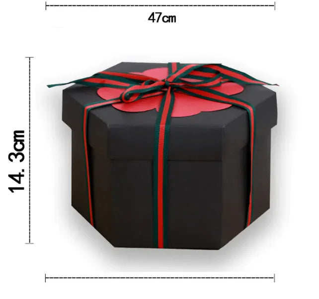 Hexagonal Multilayer DIY Photo Surprise Box – 2 Colours