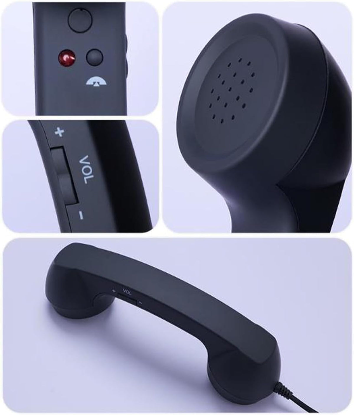 Retro USB-C Wired Phone Handset with Microphone & Volume Control