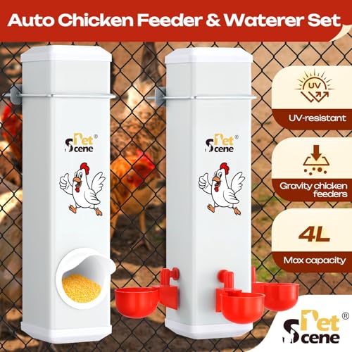 4L Automatic Chicken Feeder & Waterer Set