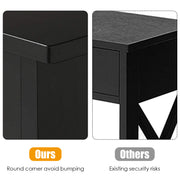 120cm 3-Tier Console Table with Drawer & Shelves