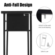 120cm 3-Tier Console Table with Drawer & Shelves