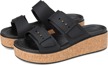 Women’s Cork-Style Buckle Wedge Sandals