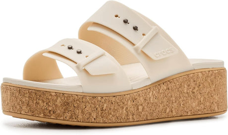 Women’s Cork-Style Buckle Wedge Sandals