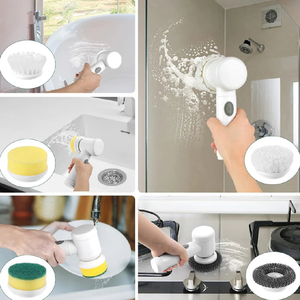 5 in 1 Magic Brush Electric Cleaning Scrubber