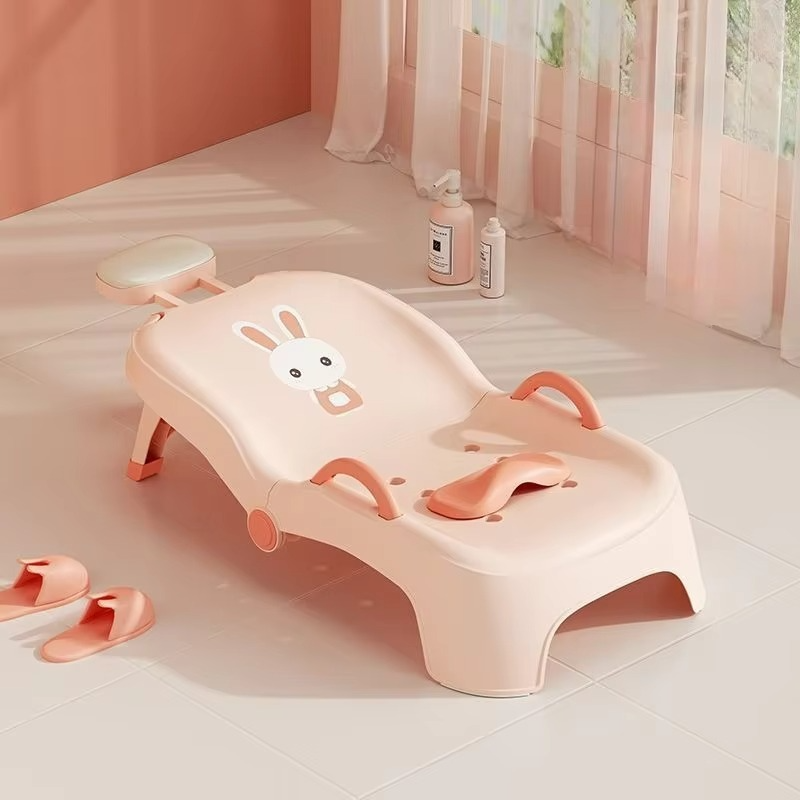 Portable Kids Shampoo Chair Foldable Salon Seat Chair With Shampoo Basin For Boys Girls Bath Product Can Sit and Adjust