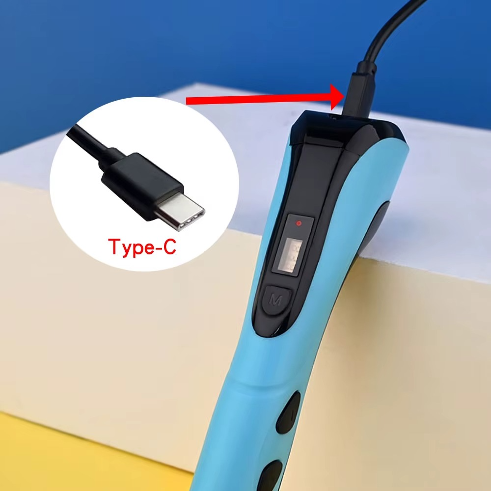 2025 New 3D Printing Pen DIY Three-dimensional Painting Children Toys With LCD Screen Power Adapter 200M PLA Filament Toys Gift