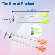 5-Inch Hand-Shaped Silicone Serving Tongs – 6 Options