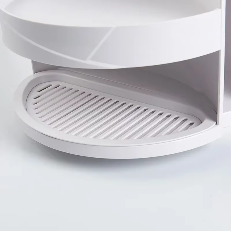 Three-Tier Rotating Corner Storage Rack