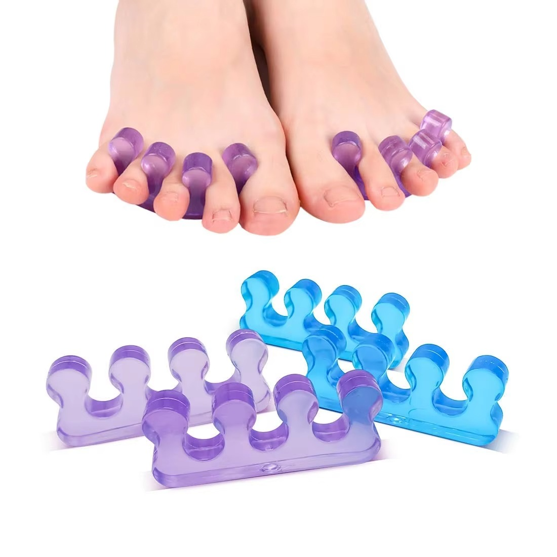 Soft Silicone Pedicure Toe Separators – Pair