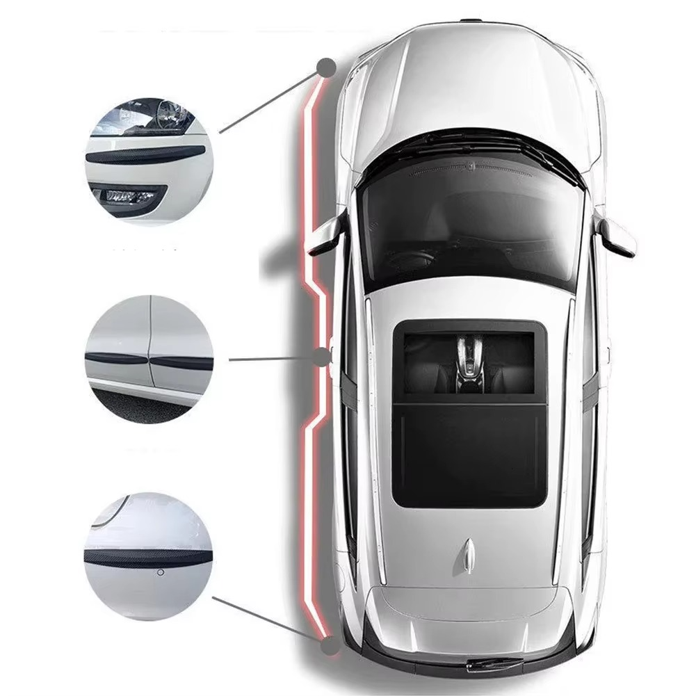 Adhesive Carbon-Look Car Bumper & Door Guard Strips – 9 Options