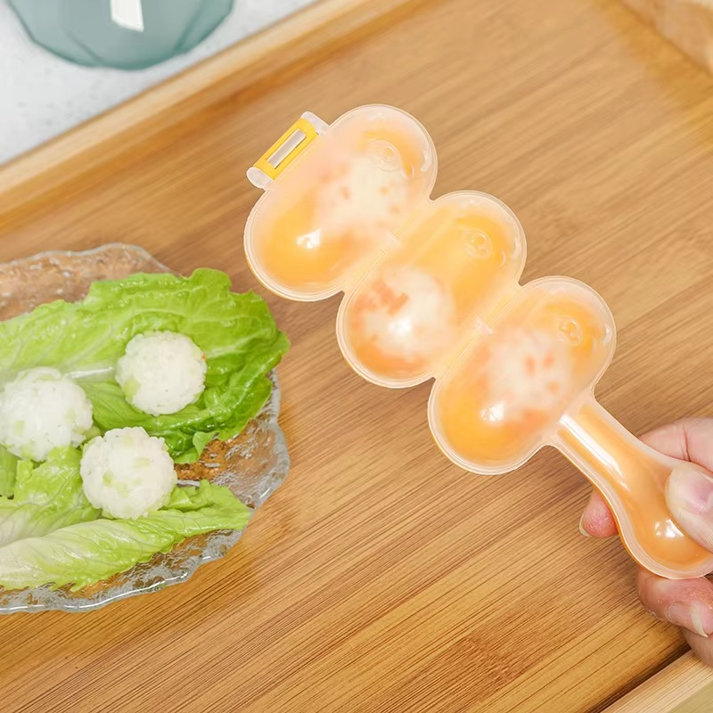 Reusable Spherical Rice-Ball Mould with Spoon
