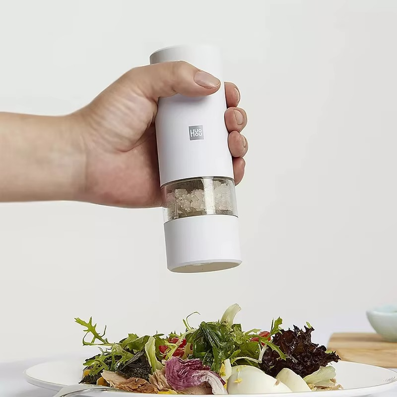Electric Automatic Mill Pepper And Salt Grinder LED Light 5 Modes Peper Spice Grain Pulverizer For Cooking