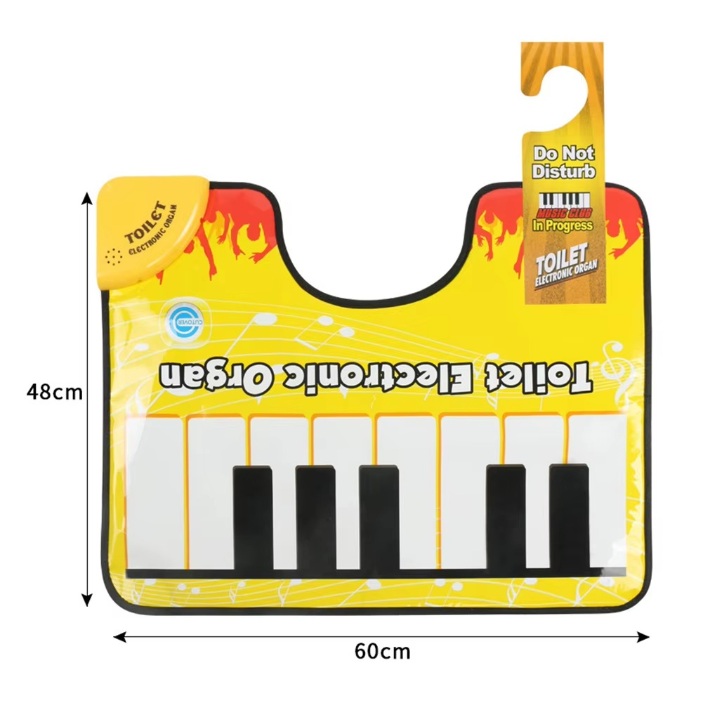 Fun Toilet Piano Bath Mats Battery Powered Musical Potty Pad For Home