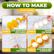 Reusable Spherical Rice-Ball Mould with Spoon