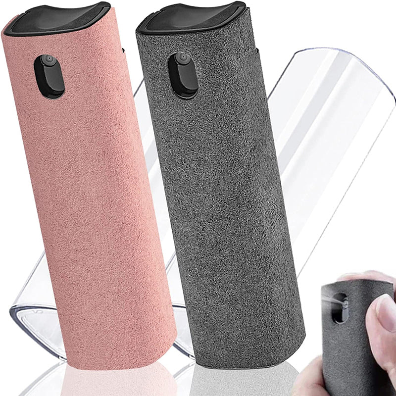 2-in-1 Refillable Screen-Cleaner Spray & Microfibre Wiper