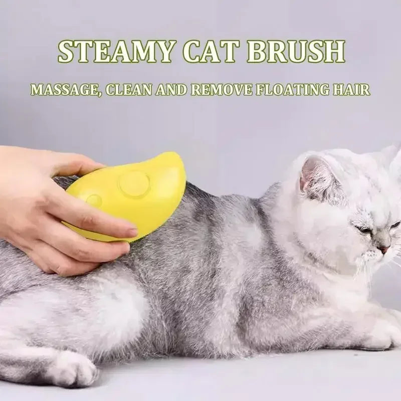 Pet Grooming Brush with Cool-Water Mist Reservoir