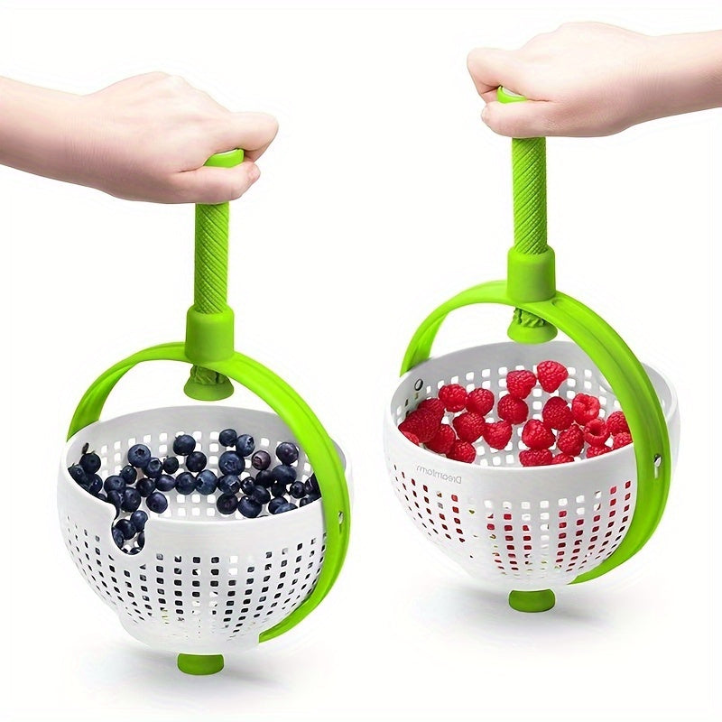 Manual Hand-Press Salad Spinner & Produce Washer