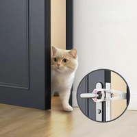 Adjustable Pet Door Latch Strap for Cat Access