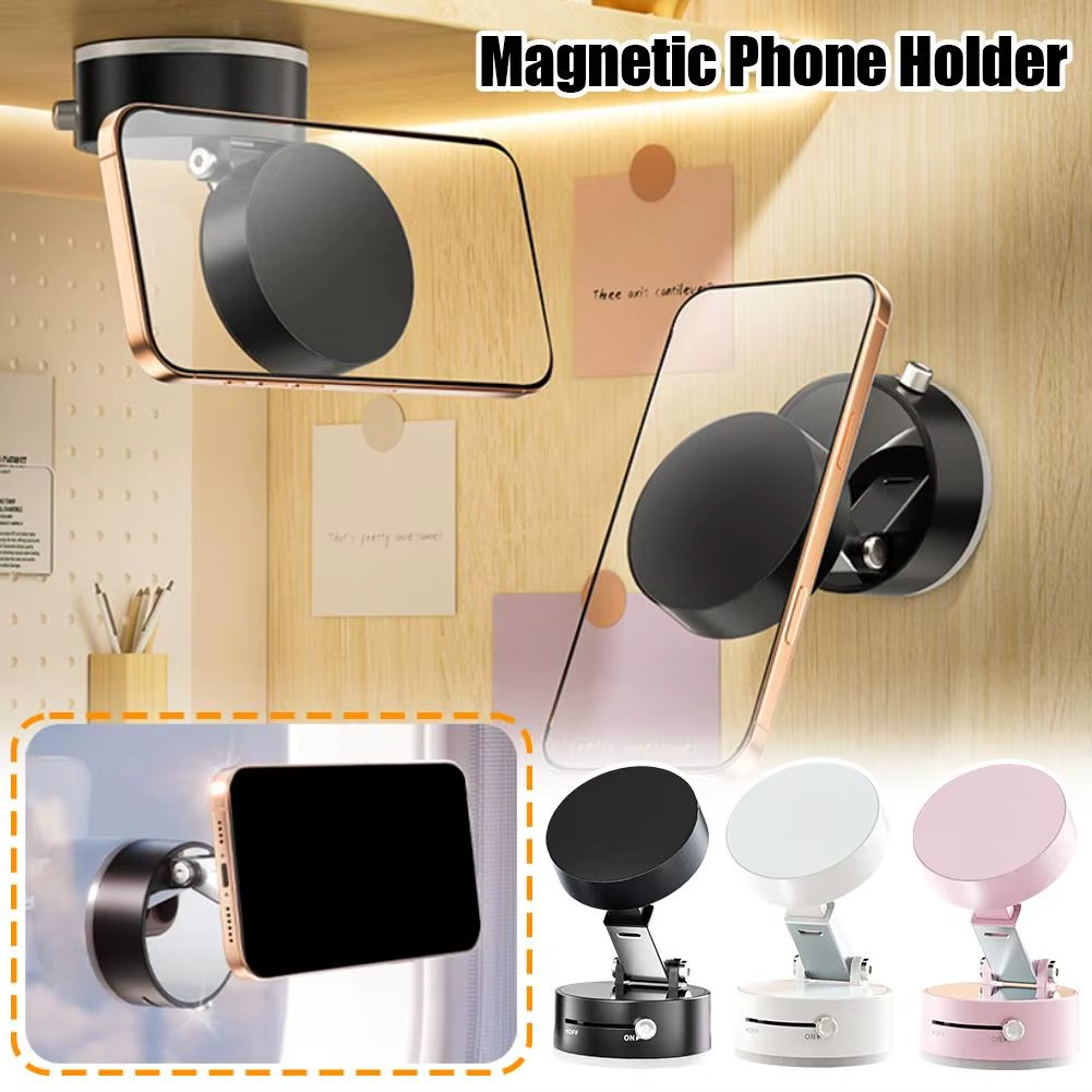 Foldable Suction-Base Magnetic Phone Holder – 3 Colours