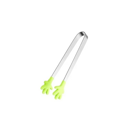 Silicone Mini Tongs, 5Inch Hand Shape Food Tongs, Colourful Small Kids Tongs for Serving Food, Ice Cube, fruits, Sugar, Barbecue