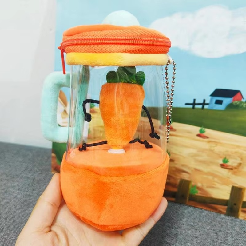 Pull-String Rotating Carrot Plush Toy