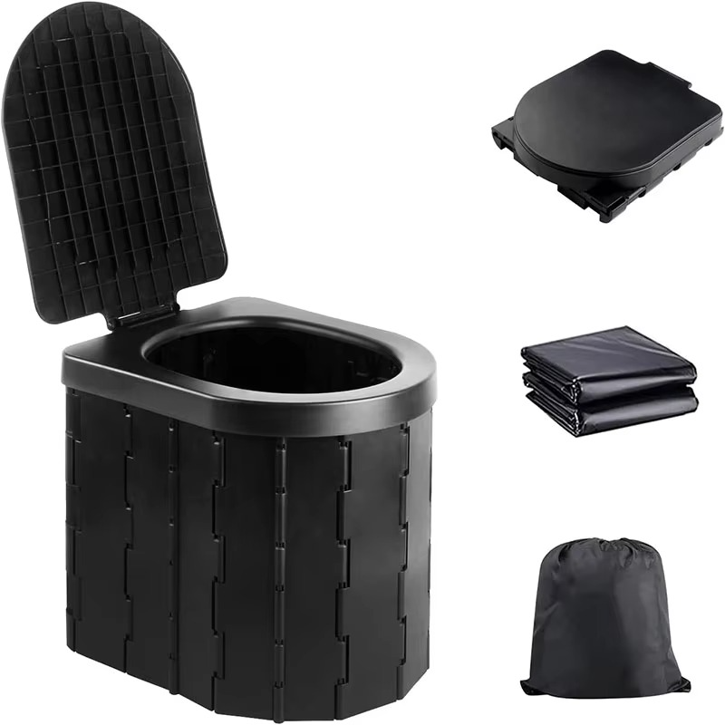 Folding Portable Camping Toilet with Waste Bags