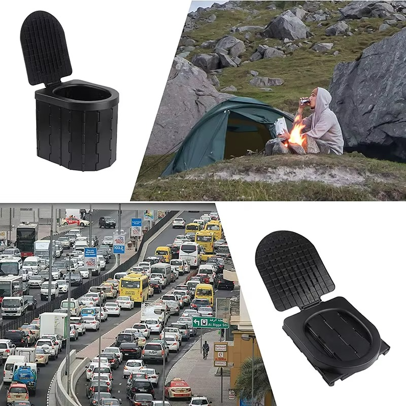 Folding Portable Camping Toilet with Waste Bags