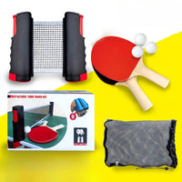 Portable Retractable Table-Tennis Net & Paddle Set