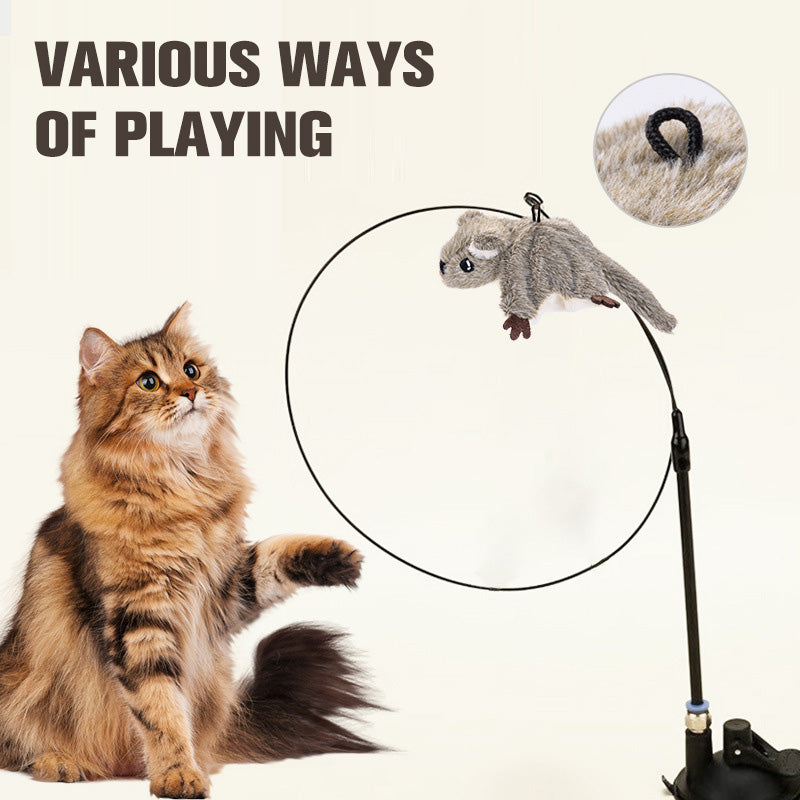 Rechargeable Flapping Bird Cat Toy with Chirping Sound & Catnip