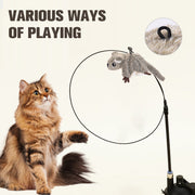 Rechargeable Flapping Bird Cat Toy with Chirping Sound & Catnip