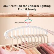 Rotating 11-Hole Folding Wardrobe Hanger – Black or White