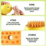 Pet Grooming Brush with Cool-Water Mist Reservoir