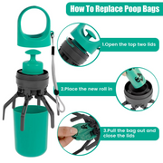 Portable Claw-Style Pet Waste Scooper with Bag Dispenser