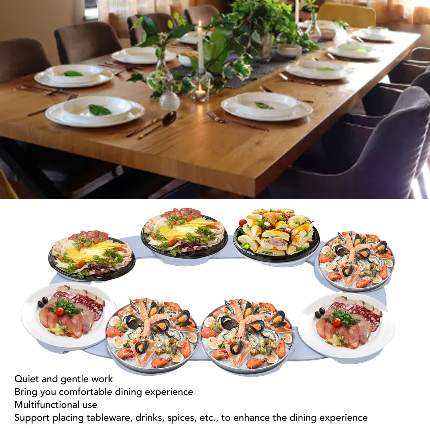 360° Rotating Dining-Table Serving Tray