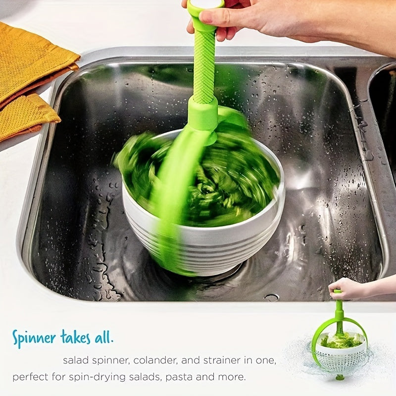 Manual Hand-Press Salad Spinner & Produce Washer