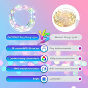 5m USB RGBIC Smart Fairy Lights – Bluetooth App & Remote