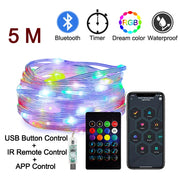 5m USB RGBIC Smart Fairy Lights – Bluetooth App & Remote