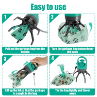 Portable Claw-Style Pet Waste Scooper with Bag Dispenser