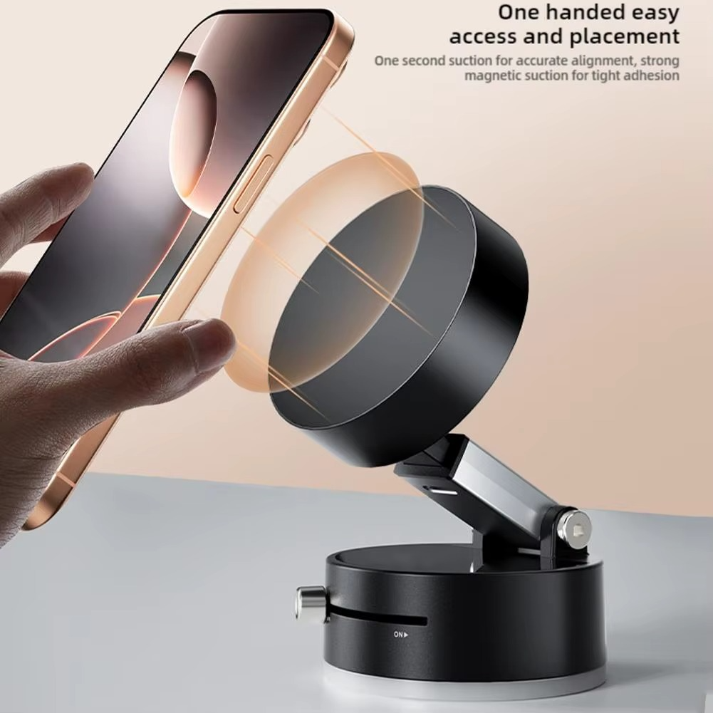 Foldable Suction-Base Magnetic Phone Holder – 3 Colours