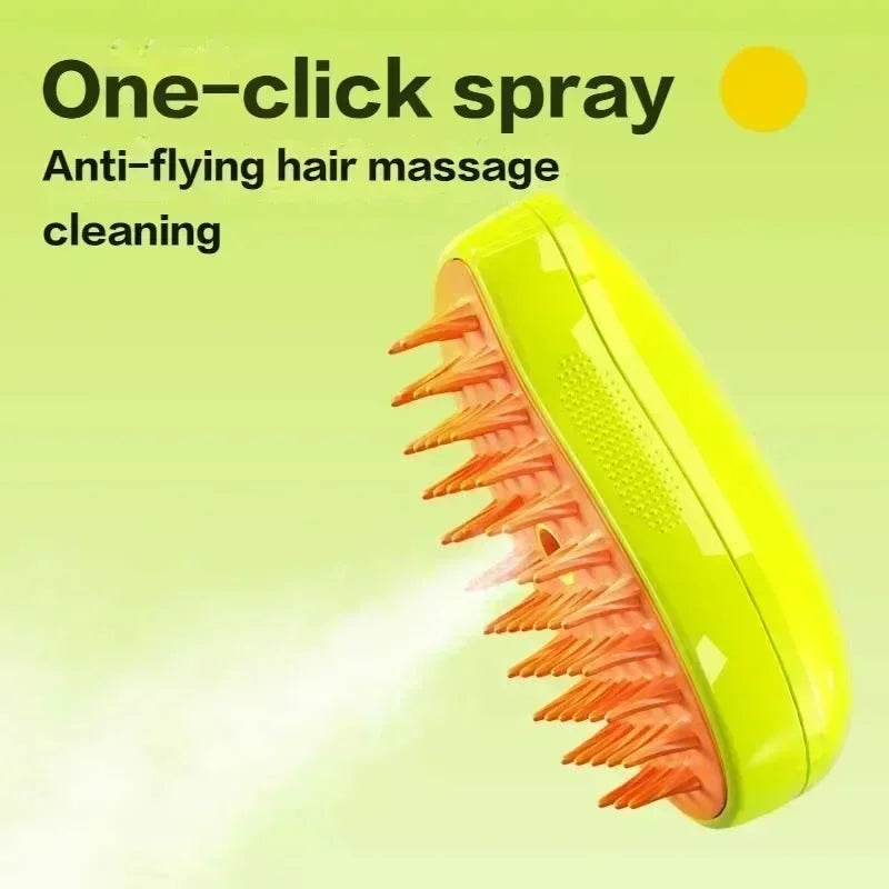 Pet Grooming Brush with Cool-Water Mist Reservoir
